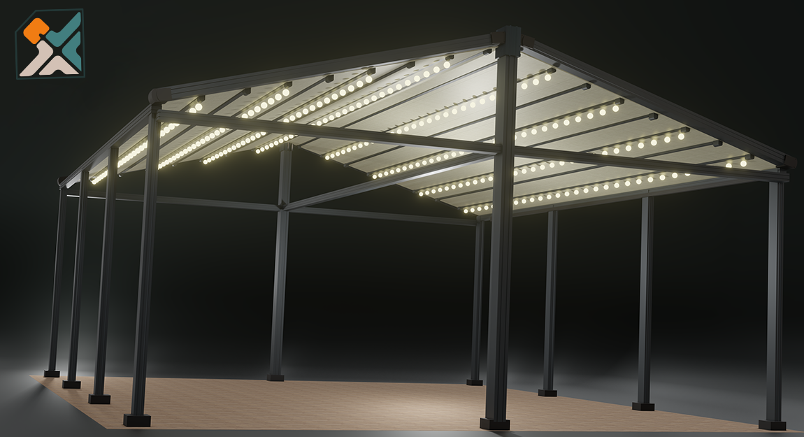 Pergole Tente Tasarım ve Render Görselleri